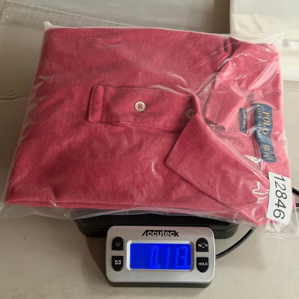 Polo Ralph Lauren Mens XXL Custom Slim Fit Short Sleeve Polo Shirt‎ Pink Preppy